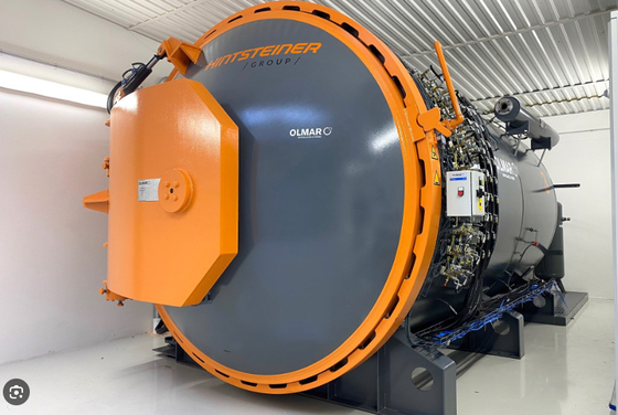 Autoclave komposit dingin angin atau dingin air dengan kontrol PLC panjang efektif 1-15m