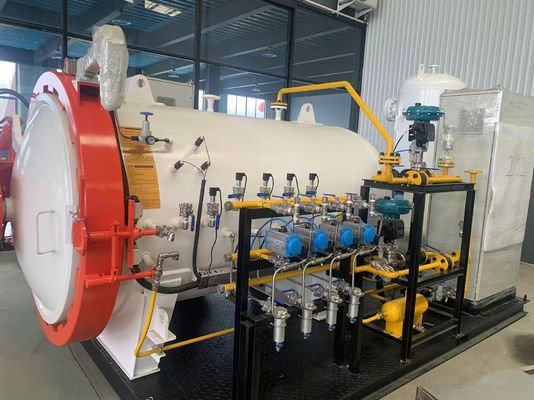 0.8MPa Diameter 600mm Layar Sentuh Suku Cadang Mobil Seperti Kap Mesin Atap Kontrol PLC Autoklaf Komposit Industri Kecil Untuk Laboratorium