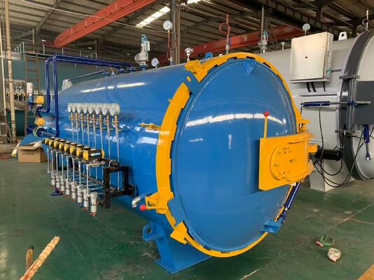 Autoclave kecil otomatis penuh untuk jaminan kualitas Karbon Serat Pengeringan Laminasi Kaca Oven Pressure Vessel Engine